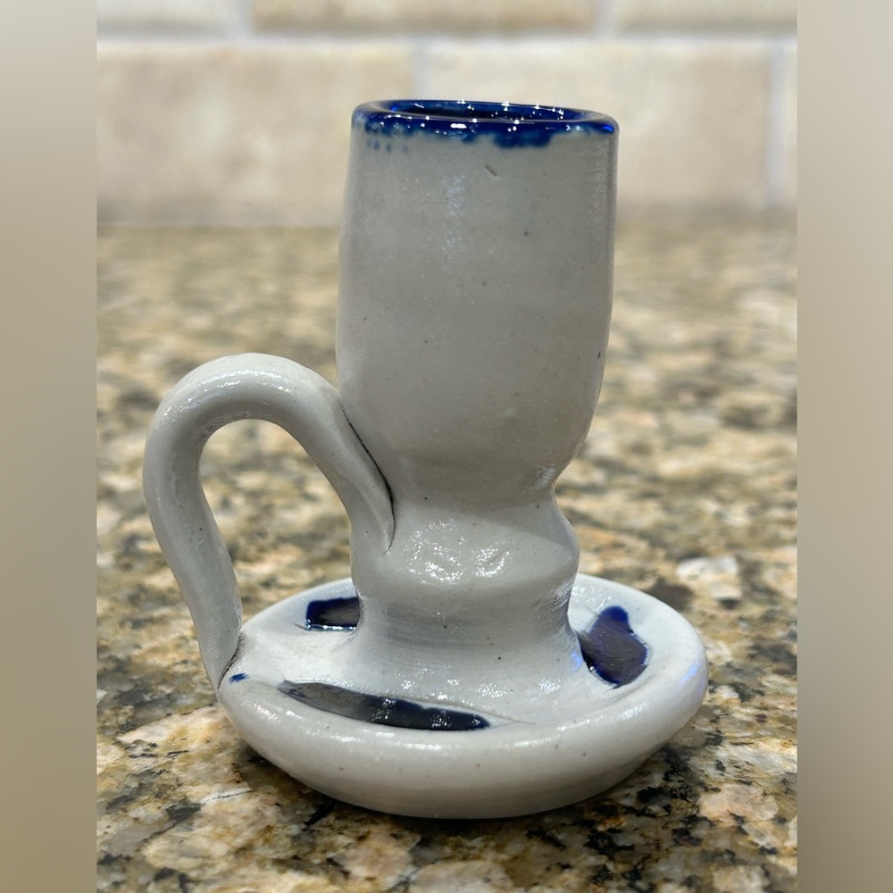 Williamsburg Pottery Salt Glazed Candlestick Holder